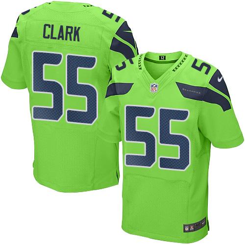 Nike Seahawks #55 Frank Clark Green Men's Stitched NFL Elite Rush Jersey - Click Image to Close